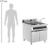 Royal Catering Induktionsfritteuse Doppelfritteuse Gastro-Fritteuse 60 l 20000 W LED + Timer