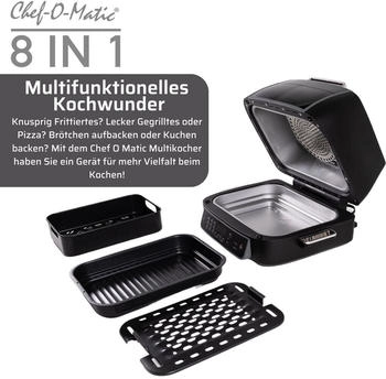 Industex BEST DIRECT Chef O Matic 8 in 1 Air & Grill, Airfryer Heißluftfritteuse 1500 Watt schwarz – Industex BEST DIRECT Chef O Matic 8 in 1 Air & Grill revolutioniert gesundes Kochen