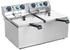 Royal Catering Professional double deep fryer 2 x 13 L stainless steel