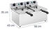 Royal Catering Professional double deep fryer 2 x 13 L stainless steel