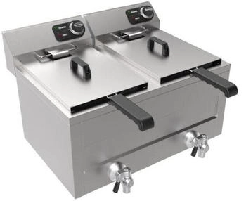 Combisteel Elektro Tischfritteuse 2X8 L, 2X3 Kw
