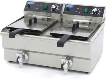 Optima Musiksaiten Elektro Fritteuse Maxima - 2 x 13 Liter mit Ablasshahn - MAX-09365231