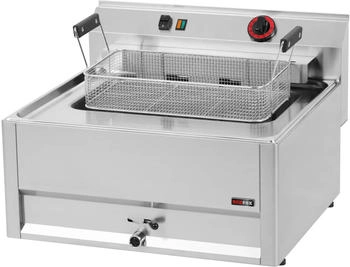 KBS Elektro Fritteuse 1 x 16 Liter Becken 400 Volt Tischgerät.