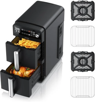 Arendo Heißluftfritteuse XXL Dual Zone 11 Liter 2400w