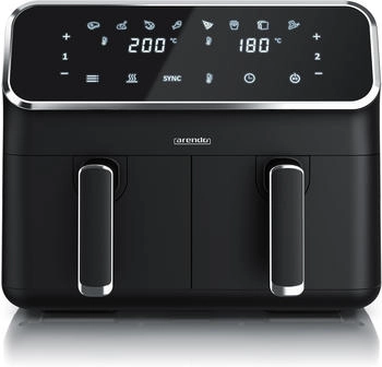 Arendo Heißluftfritteuse Dual Zone 8 l 2700 Watt