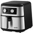 TZS First Austria Air Fryer 8L 80-200°C Mechanische Steuerung Antihaftbeschichtung 1700 W Timer 60 Min Edelstahl-Heizelement