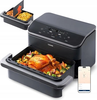 COSORI Friteuse Schwarz Twinfry Dual Luftfriteuse 10L 2800W
