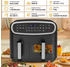 CIRCLIO Doppelkammer-Heißluftfritteuse 10L (4L+6L), 2800W, 12 Programme, Timer, automatisches Abschalten