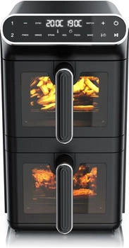 Arendo Dual Hei&szlig;luftfritteuse XXL 11L 2640W