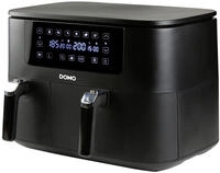 Domo AIRFRYER DOUBLE FRY ZONE 3+ 6 L Fritteuse 9 l 2850 W 2 Grillzonen Schwarz