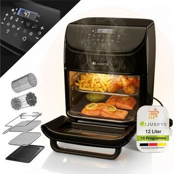 Juskys Heißluftfritteuse 12L Schwarz 301911