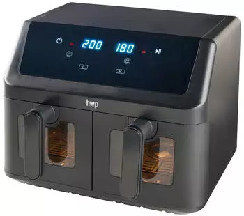Homeware Professional Hei&szlig;luftfritteuse 4.5+4.5 l Schwarz - 0079070425
