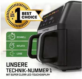 DS Produkte Heißluftfritteuse AirGenius 10 Liter 2800 Watt - 19821 – DS Produkte AirGenius 10 Liter mit 2800 Watt Leistung