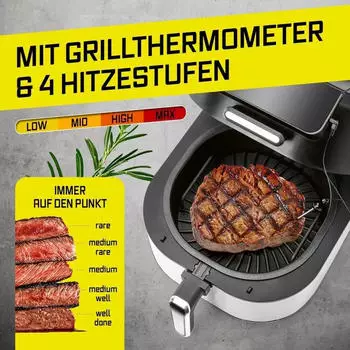 GOURMETmaxx 2 in 1: Heißluftfritteuse und Grill 5L – Fettfreie Zubereitung für gesundheitsbewusste Küche
