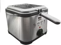 Bass Polska Fritteuse 3L, Edelstahl, 2000W, Temperaturregelung 60-190&deg;C, mit