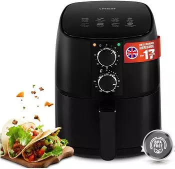 Linsar Heißluftfritteuse 4L 1400 Watt Schwarz