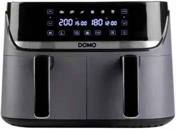 DOMO Hei&szlig;luft-Fritteuse Doppelkammer 8L 2850W (DO552FR)