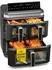 GOURMETmaxx FryUp3 3-Kammer-Heißluftfritteuse mit Sichfenstern 17l 3000W schwarz