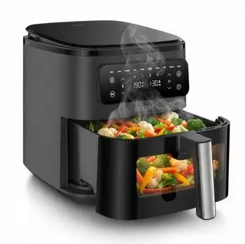 seeger SteamFry Hei&szlig;luftfritteuse 1700W schwarz