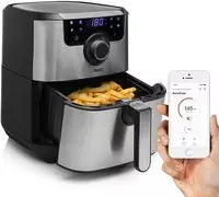 Princess - Smarte Xxl Edelstahl Hei&szlig;luftfritteuse Eckig 8 Programme 4,5ltr 1500 Watt