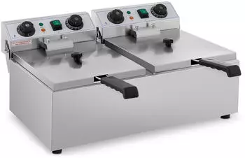 Royal Catering Elektro-Fritteuse - 2 x 10 Liter - Timer - 230 V RCTF 10DB