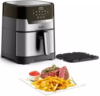 Tefal Easy Fry & Grill Precision EY505D Edelstahl