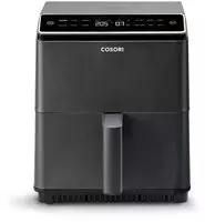 Cosori CAF-P583S, Cosori Hei&szlig;luftfritteuse XXL, Dual Blaze, 6,4 L,Wifi verbunden,12