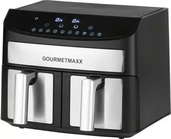 GOURMETmaxx Heißluftfritteuse Doppelkammer 7L, 2400,00 W, 2 x 3,5L Doppelkorb