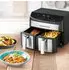 GOURMETmaxx Heißluftfritteuse Doppelkammer 7L, 2400,00 W, 2 x 3,5L Doppelkorb