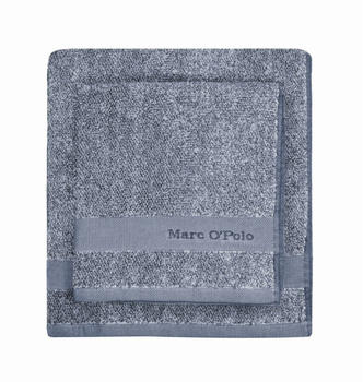 Marc O'Polo Melange Gästetuch - smoke blue/off white - 30x50 cm