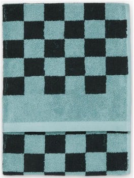 Marc O'Polo Checker Bio-Handtuch - aquamarine - 50x100 cm