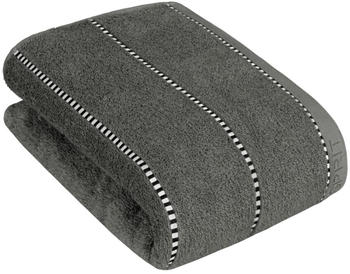 Esprit Box Stripes Duschtuch - grey steel - 67x140 cm