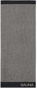 Cawö Natural Allover Saunatuch - natur-schwarz - 80x200 cm