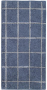 Cawö Two-Tone Grafik Duschtuch - nachtblau - 80x150 cm