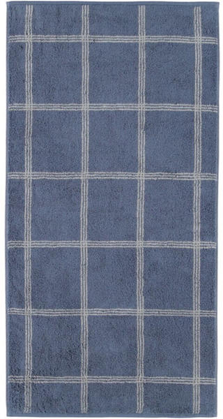 Cawö Two-Tone Grafik Duschtuch - nachtblau - 80x150 cm