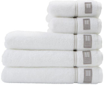 LEXINGTON Hotel Towel Duschtuch - white/beige - 70x130 cm