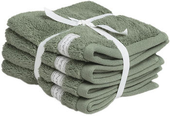 GANT PREMIUM Seiftuch aus Bio-Baumwolle - 4er-Set - agave green - 4 Stück à 30x30 cm
