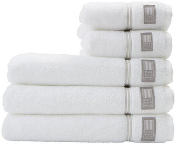 LEXINGTON Hotel Towel Handtuch S - white/beige - 50x70 cm