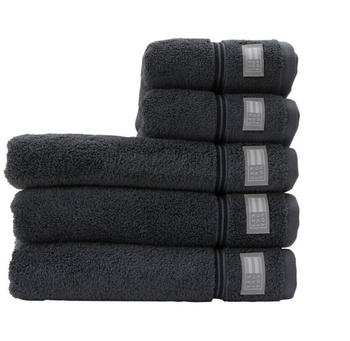 LEXINGTON Hotel Towel Handtuch S - gray/dark gray - 50x70 cm
