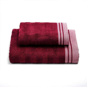 Caleffi S.p.A. Cotton towel set bordeaux