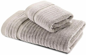Caleffi S.p.A. Stripe towel set white natural