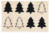 Cawö Christmas Edition Tannenbäume Handtuch - natur-schwarz - 50x100 cm