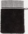 Möve Brooklyn Fischgrat Waschhandschuh - black - 20x15 cm