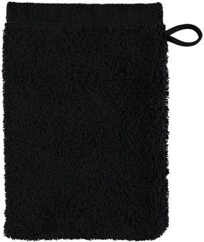 Cawö Lifestyle Uni Waschhandschuh - schwarz - 16x22 cm