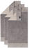Cawö Handtuch 3er Pack Luxury Home Two-Tone 50x100 cm beige-grau