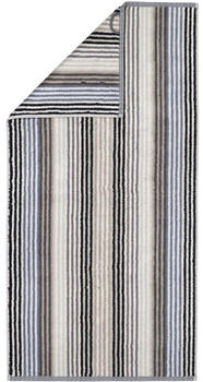 Cawö Handtücher Unique Streifen 944 anthrazit - 77 Grau 50x100 cm