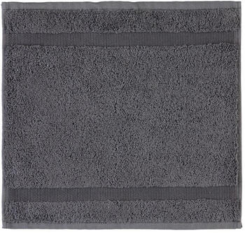 Rhomtuft Handtücher Princess zinn - 02 Schwarz 30x30 cm