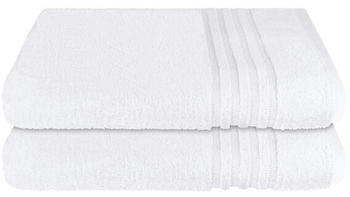 Schiesser Frottier-Duschtücher Milano 2er-Set (70x140cm) weiß