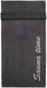 Cawö Saunatücher Sauna Time 449 anthrazit - 77 80x200 cm