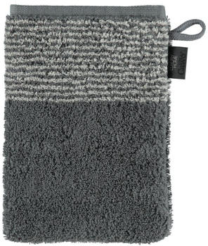 Cawö Two-Tone Waschhandschuh - schiefer - 16x22 cm